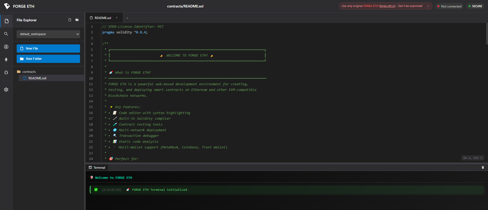Screenshot of forge-eth.pro