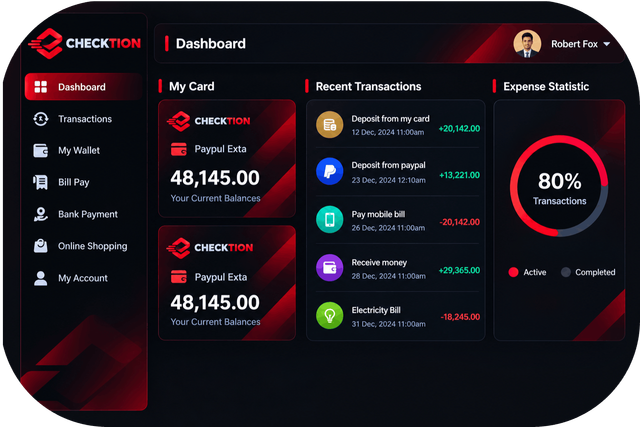 Checktion payment dashboard