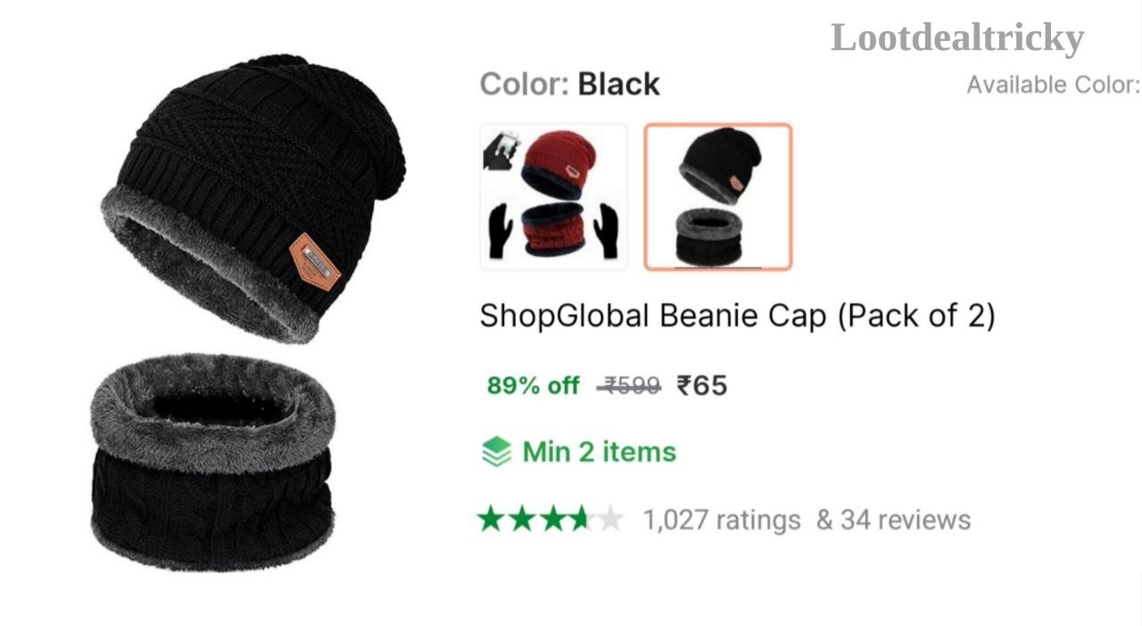 Beanie Cap Flipkart – Just ₹65 | Best Deal