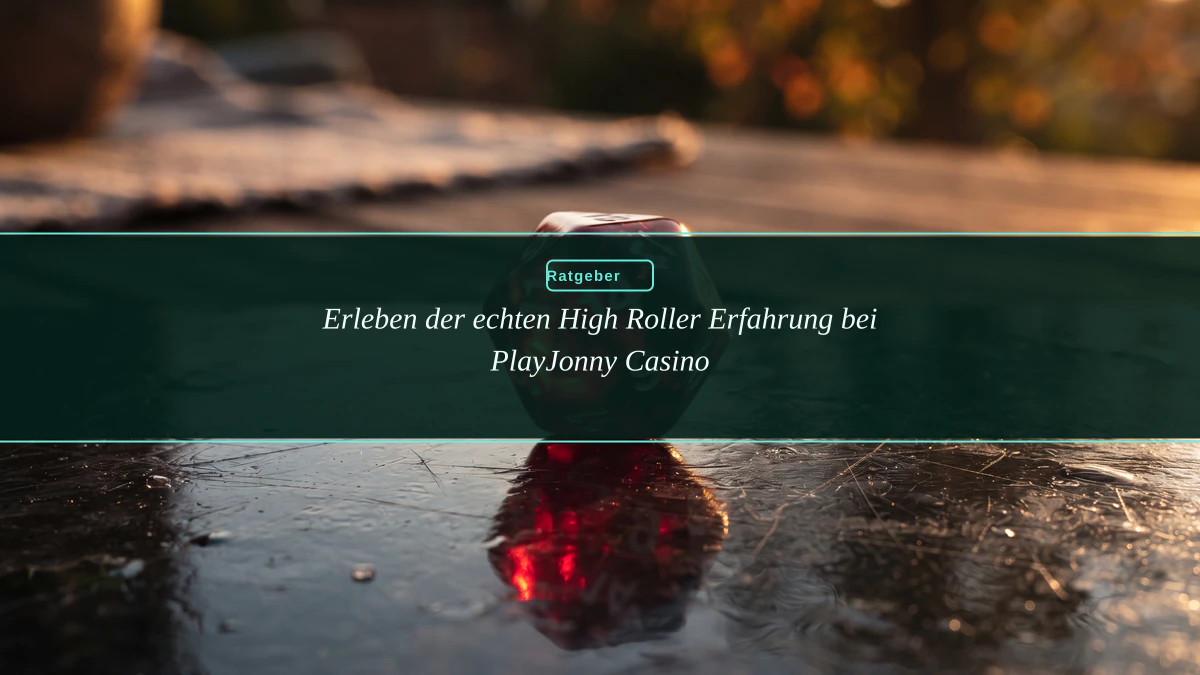 Erleben der echten High Roller Erfahrung bei PlayJonny Casino