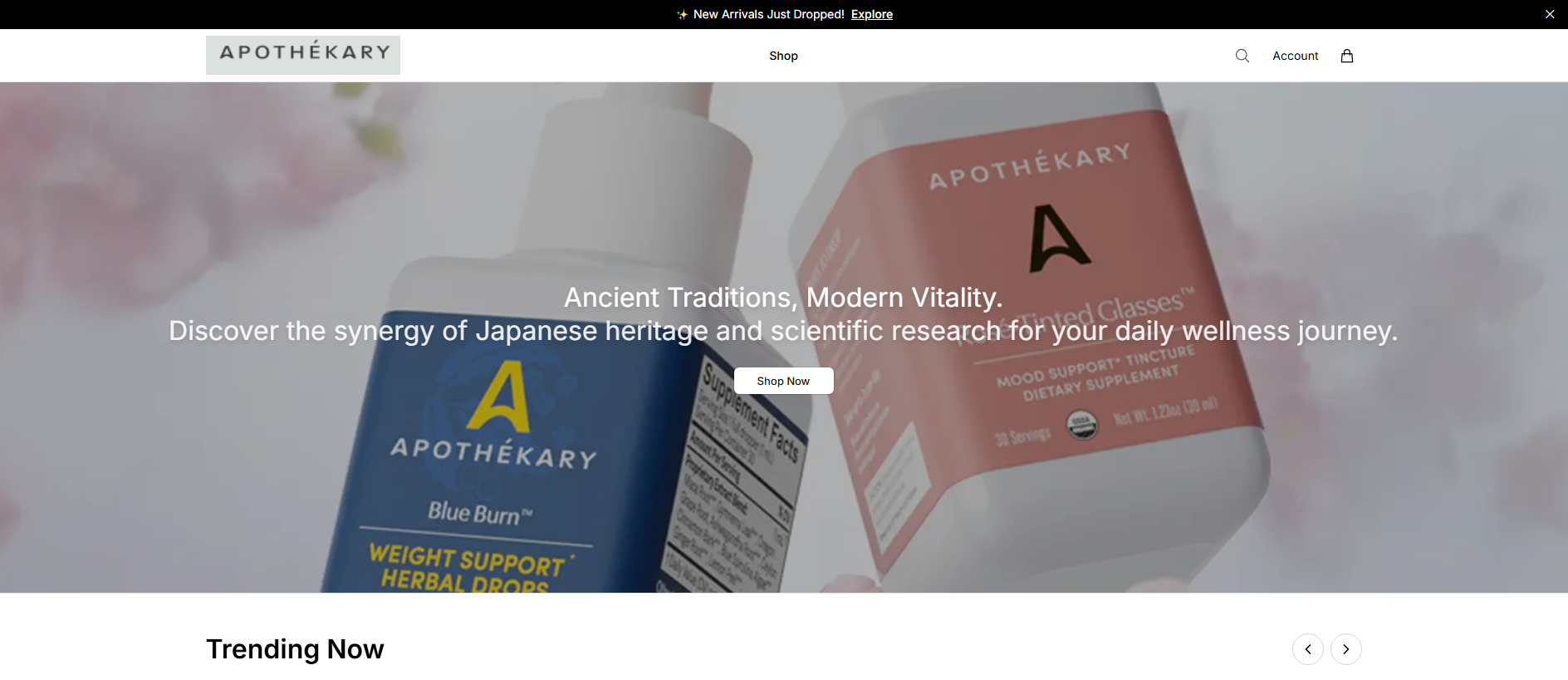 Stored capture of apothekary.shop
