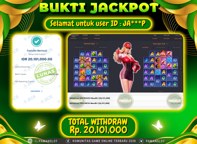 Selamat kepada Member PAMANSLOT Game Speed Winner : JA***P