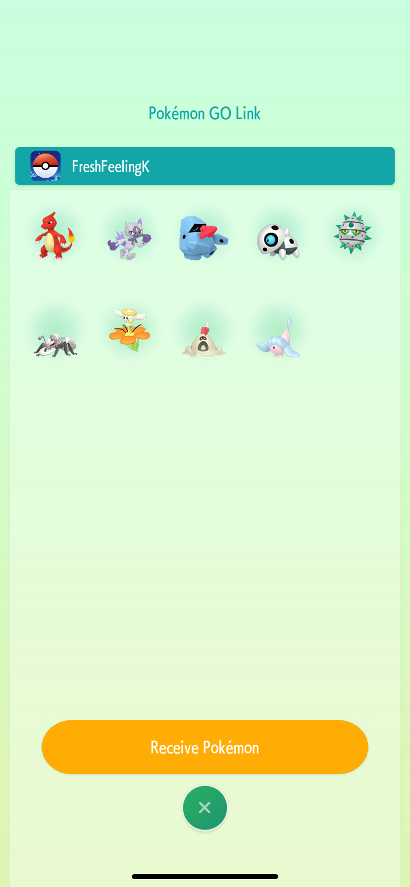 Receiving the Pokemon from Pokemon GO in Pokemon Home