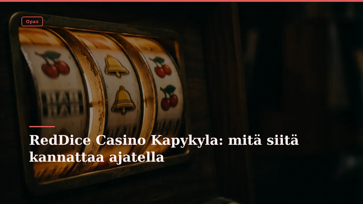 RedDice Casino Kapykyla: mitä siitä kannattaa ajatella