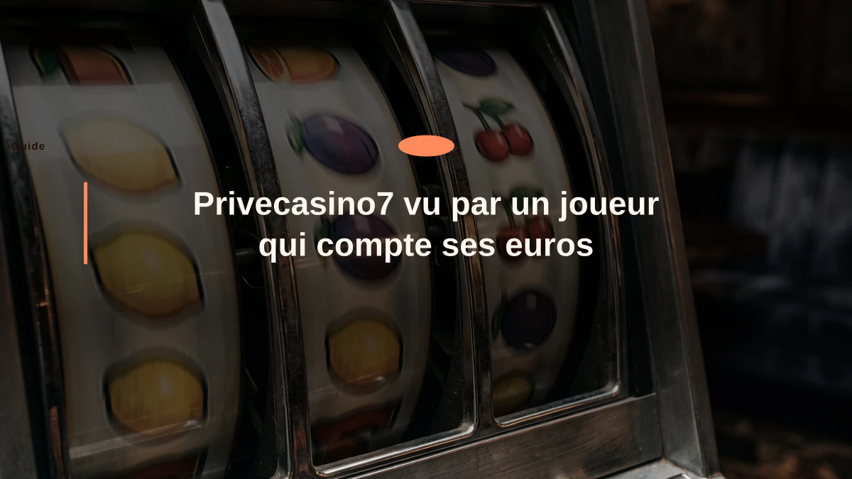 Privecasino7 vu par un joueur qui compte ses euros