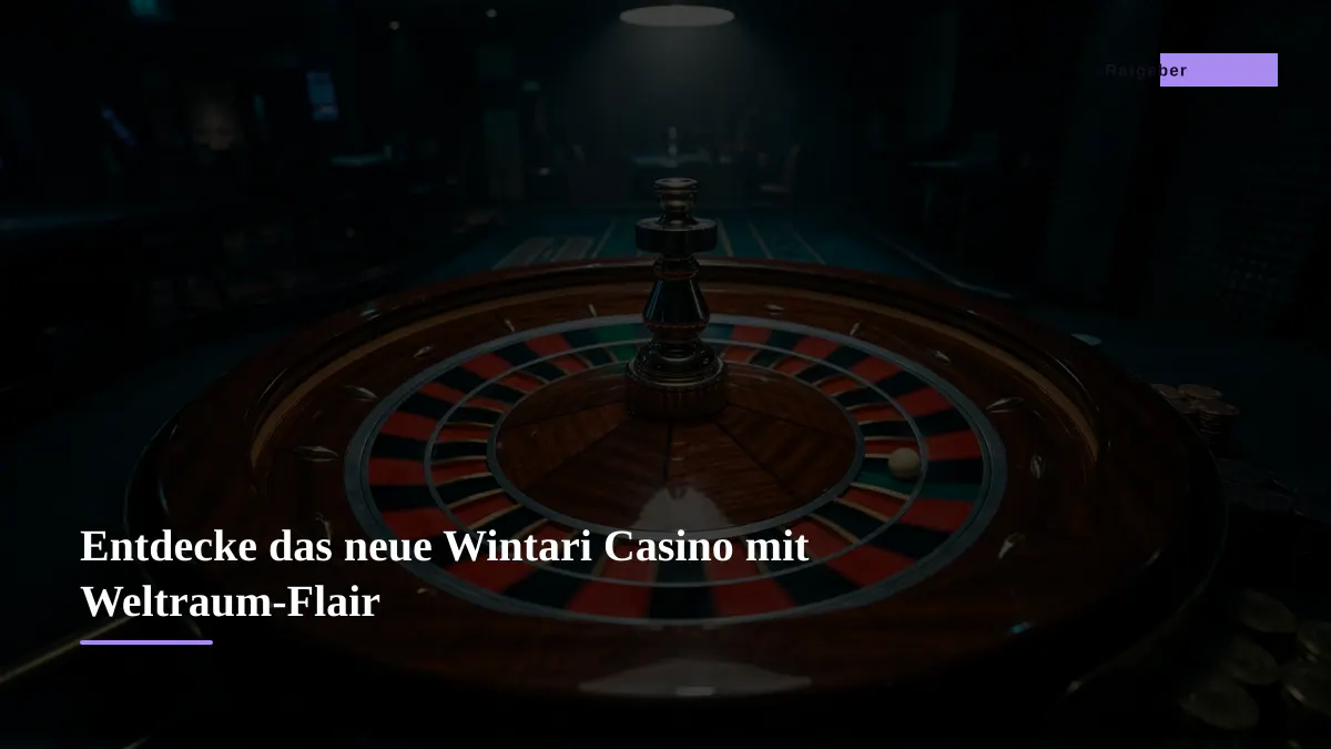 Entdecke das neue Wintari Casino mit Weltraum-Flair