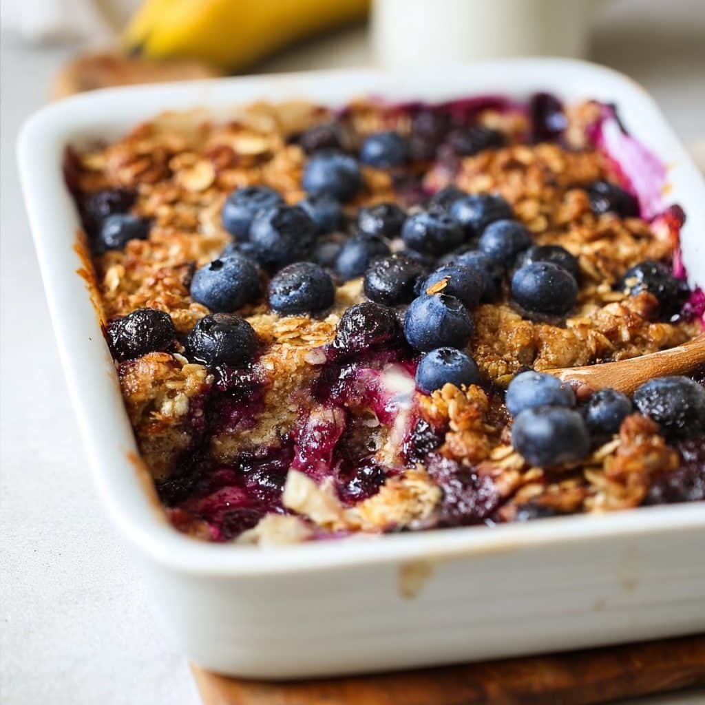 Blueberry Oatmeal Breakfast Bake