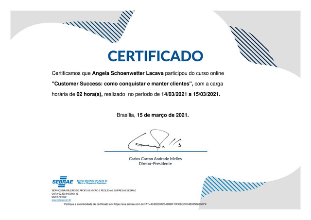 CERTIFICIA-COSTUMER-SUCESS