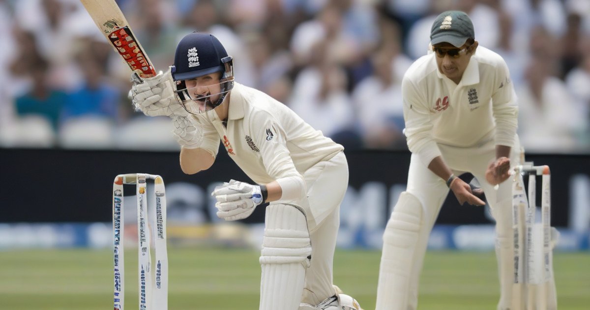 Cricketer celebrating with bat raised after scoring record-breaking half-century on green stadium field