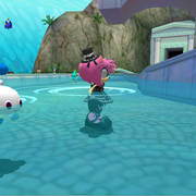 Baby-Cross-swims