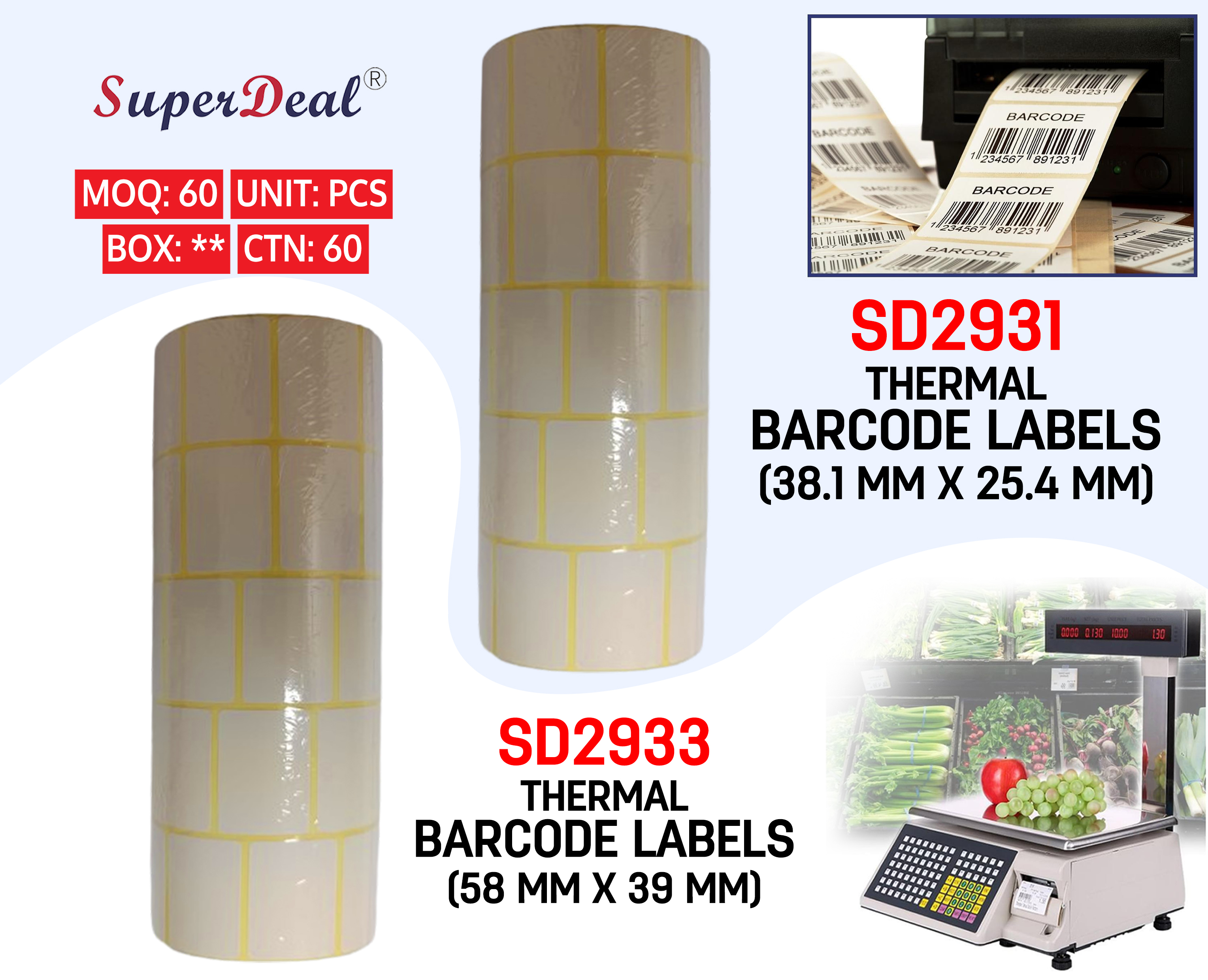 SD2931 SD2933 THERMAL BARCODE LABELS (ALL SIZE) hosted at ImgBB — ImgBB