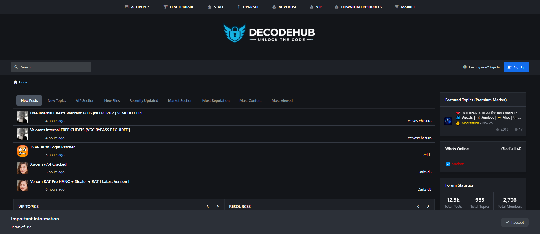 Screenshot of decodehub.org