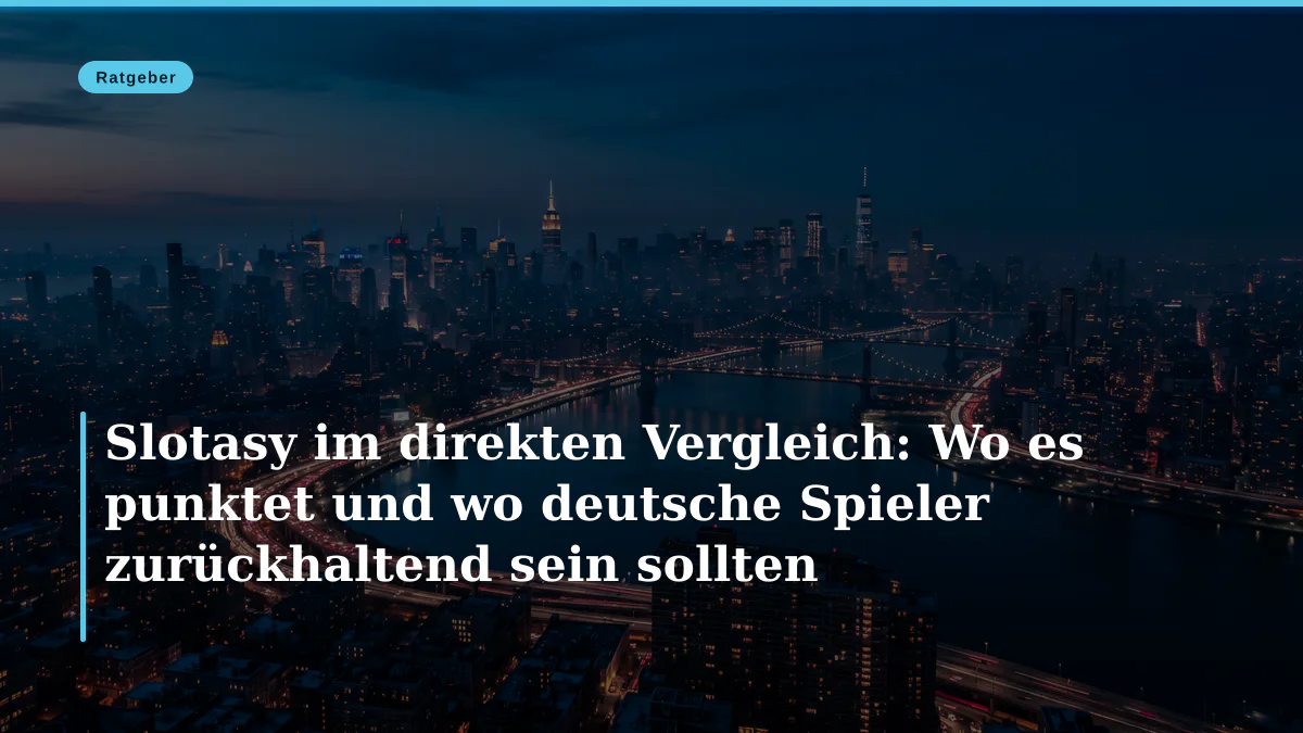Slotasy im direkten Vergleich: Wo es punktet und wo deutsche Spieler zurückhaltend sein sollten