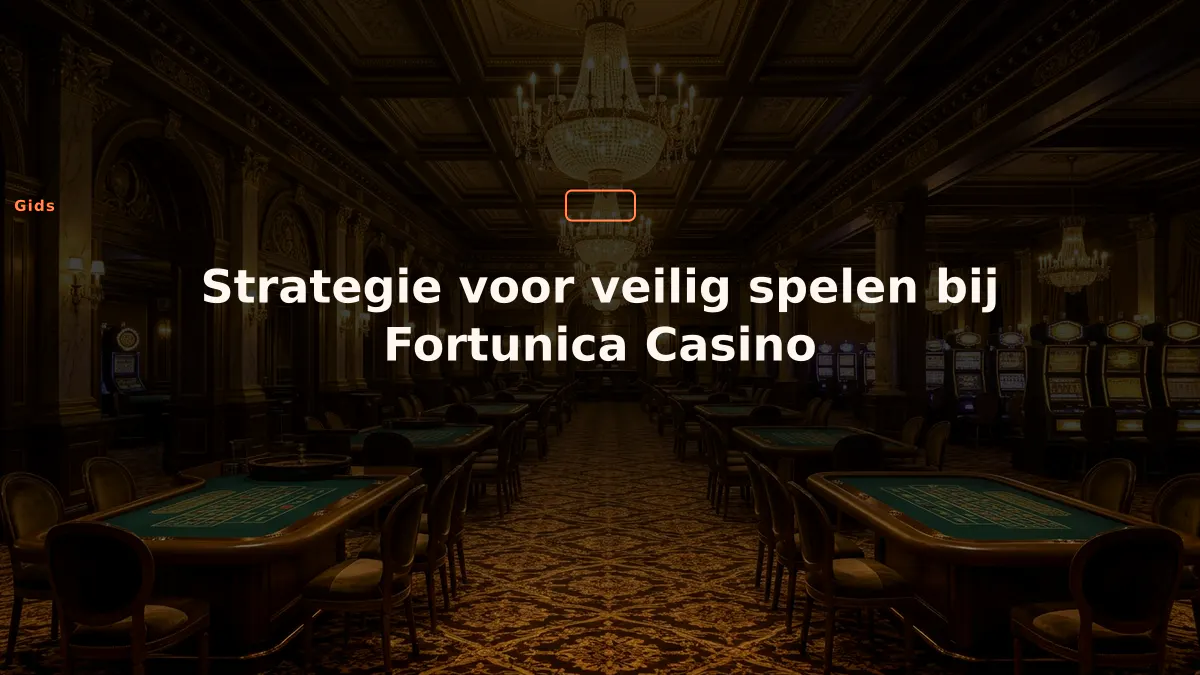 Strategie voor veilig spelen bij Fortunica Casino
