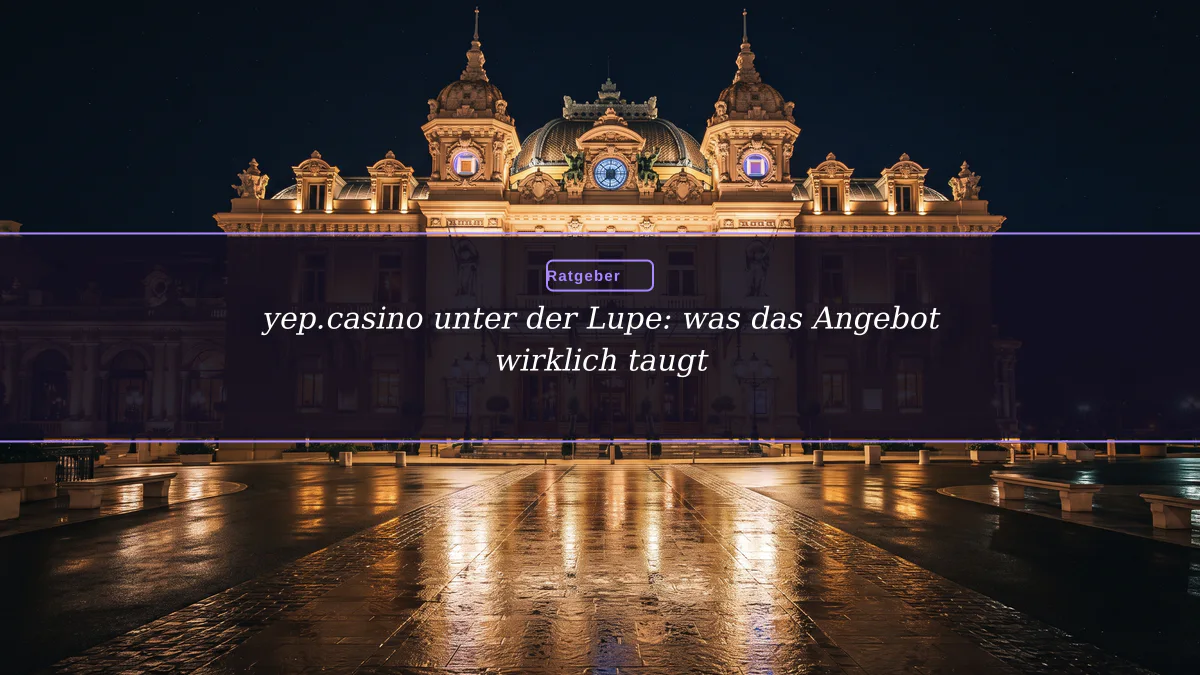 yep.casino unter der Lupe: was das Angebot wirklich taugt