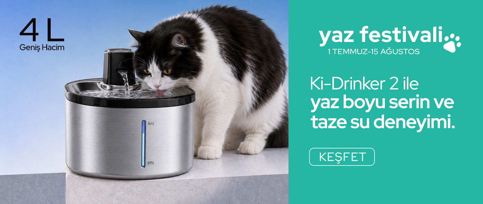 Ki-Drinker 2 Akıllı Su Pınarı