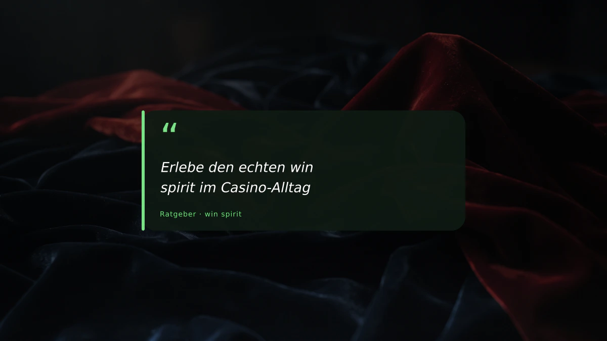Erlebe den echten win spirit im Casino-Alltag