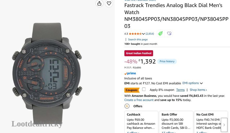 Fastrack Trendies Analog – Just ₹1280 | Best Deal