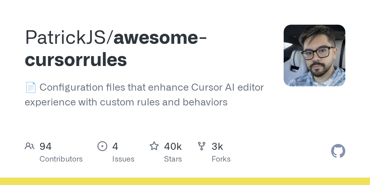PatrickJS/awesome-cursorrules