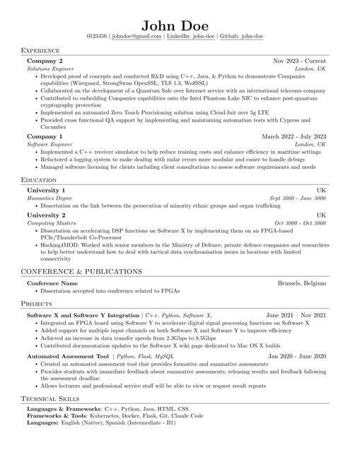 CV anoymous