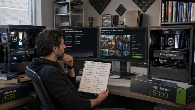Сравнение характеристик RTX 4090 и RTX 5090