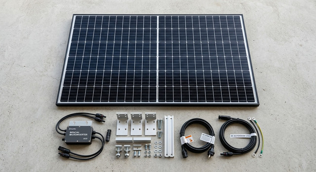 Componenti di un kit fotovoltaico da balcone