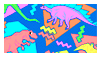 abstract colourful dinosaur pattern