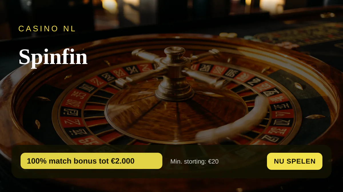 Spinfin casino — welkomstbonus 100% match bonus tot €2.000 + 150 FS, betalingen: Visa, Mastercard, Skrill, Neteller, Paysafecard