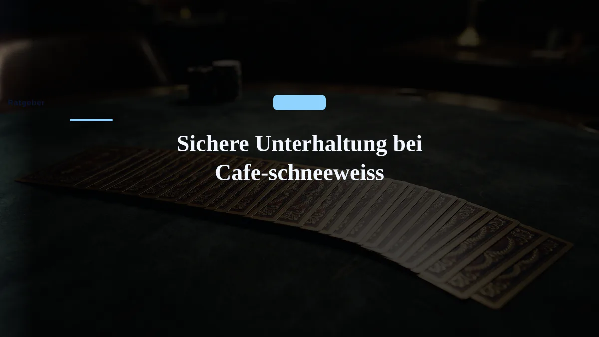 Sichere Unterhaltung bei Cafe-schneeweiss