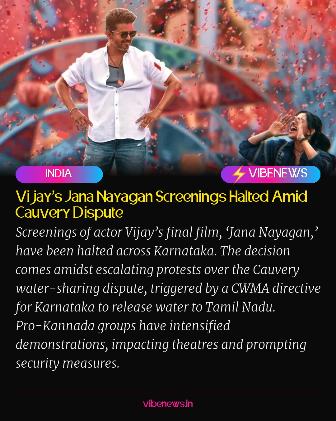Vijay’s Jana Nayagan Screenings Halted Amid Cauvery Dispute