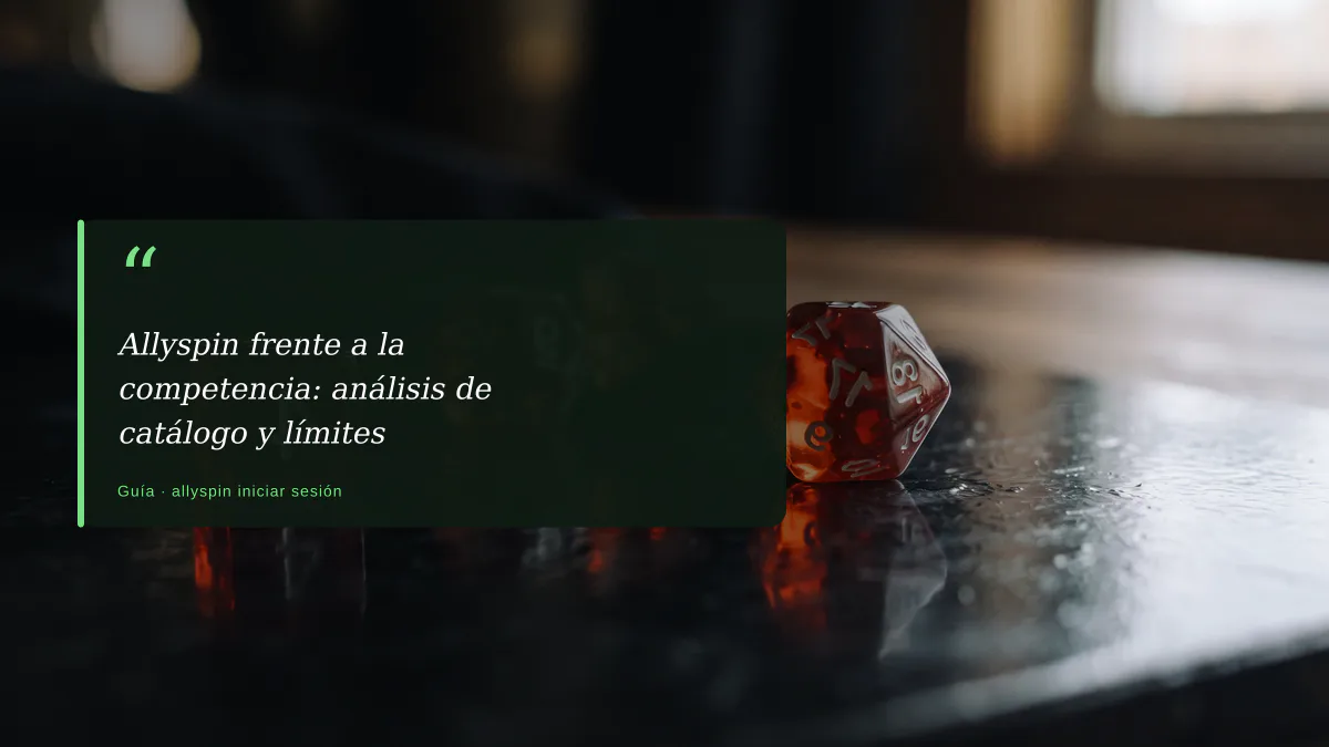 Allyspin frente a la competencia: análisis de catálogo y límites