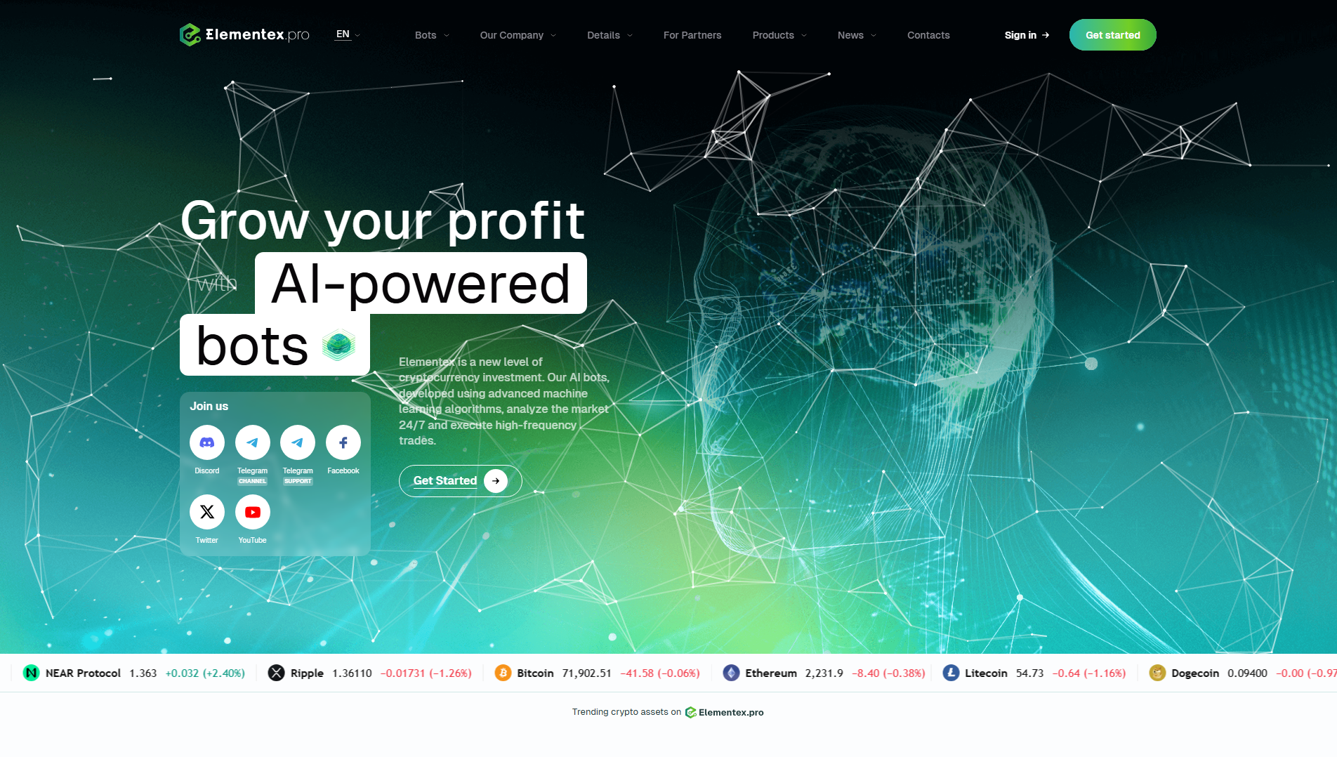 Screenshot of elementex.top