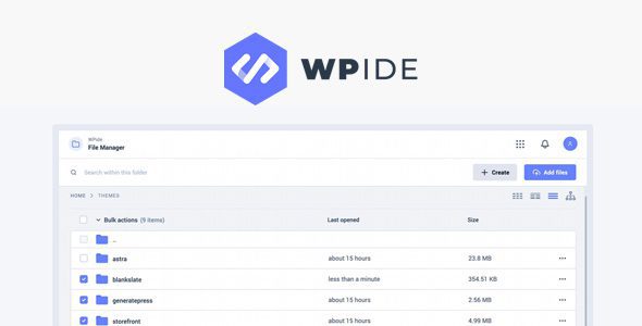 Download WPIDE Premium 3.5.6 – Powerful File Manager & Code Editor for WordPress
