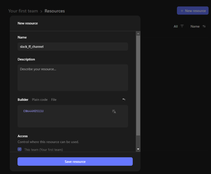 Slack Channel Resource