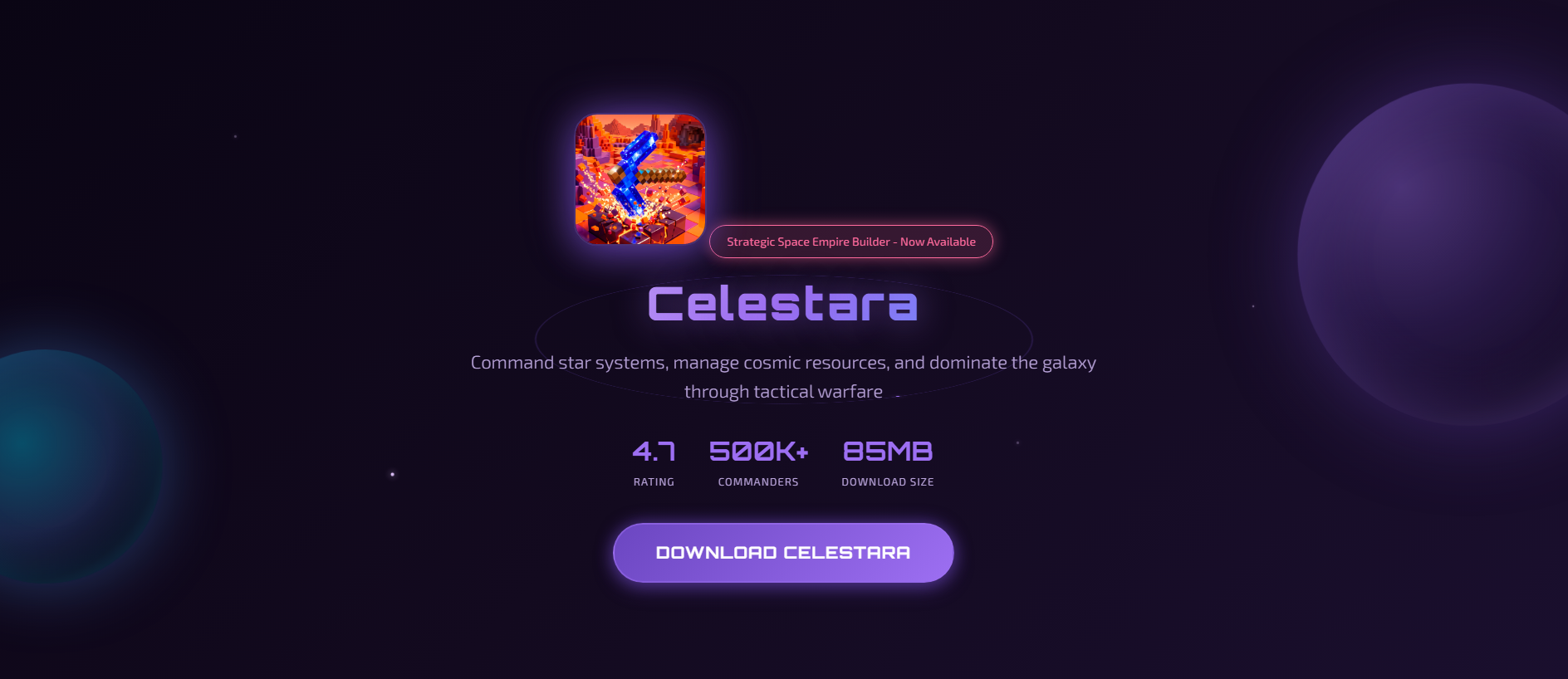 Stored capture of celestara-game.app