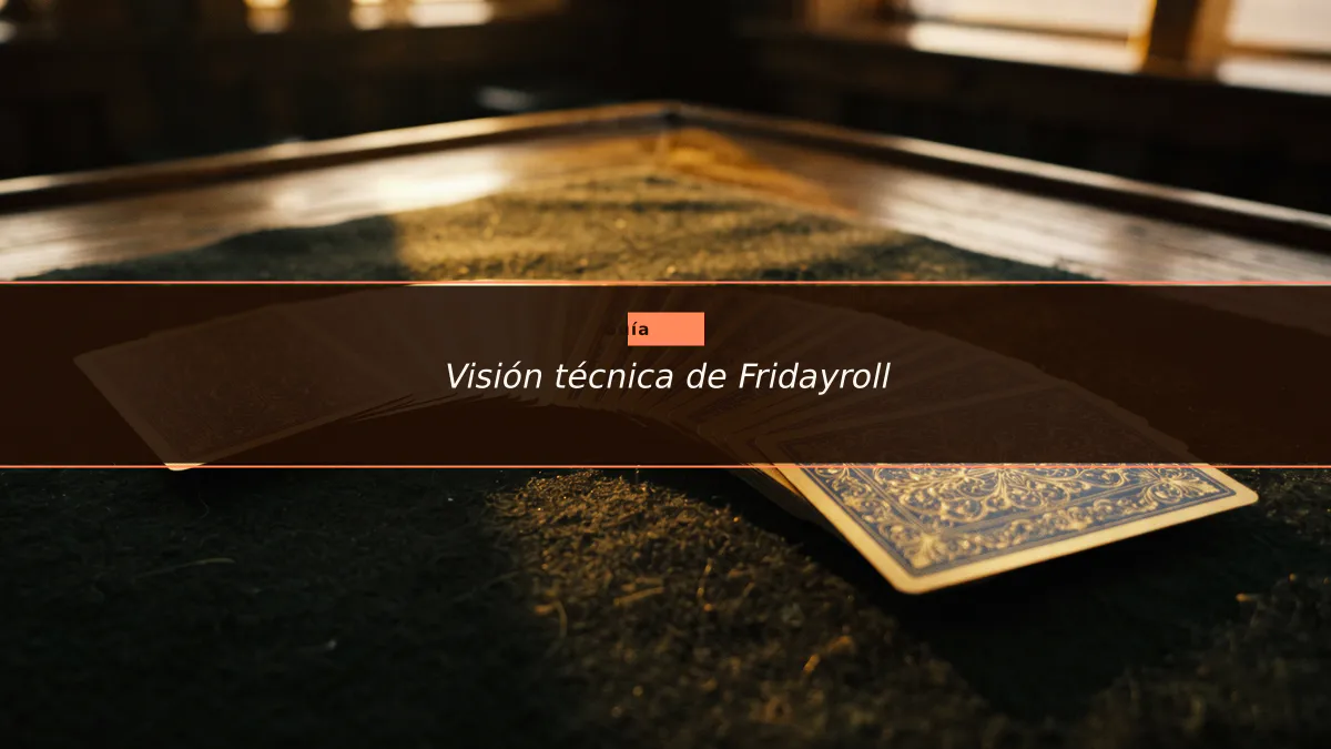 Visión técnica de Fridayroll