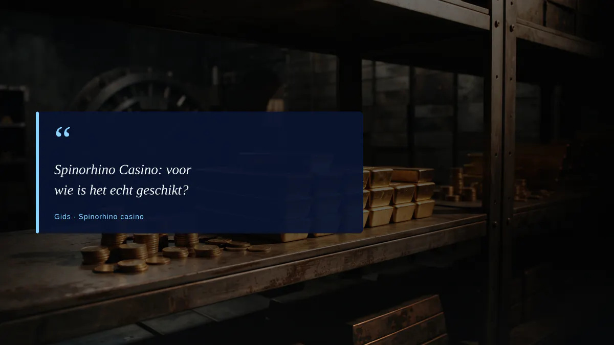 Spinorhino Casino: voor wie is het echt geschikt?