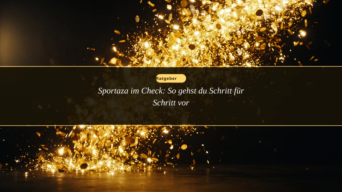 Sportaza im Check: So gehst du Schritt für Schritt vor