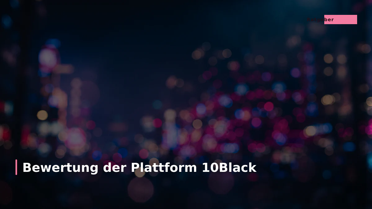 Bewertung der Plattform 10Black