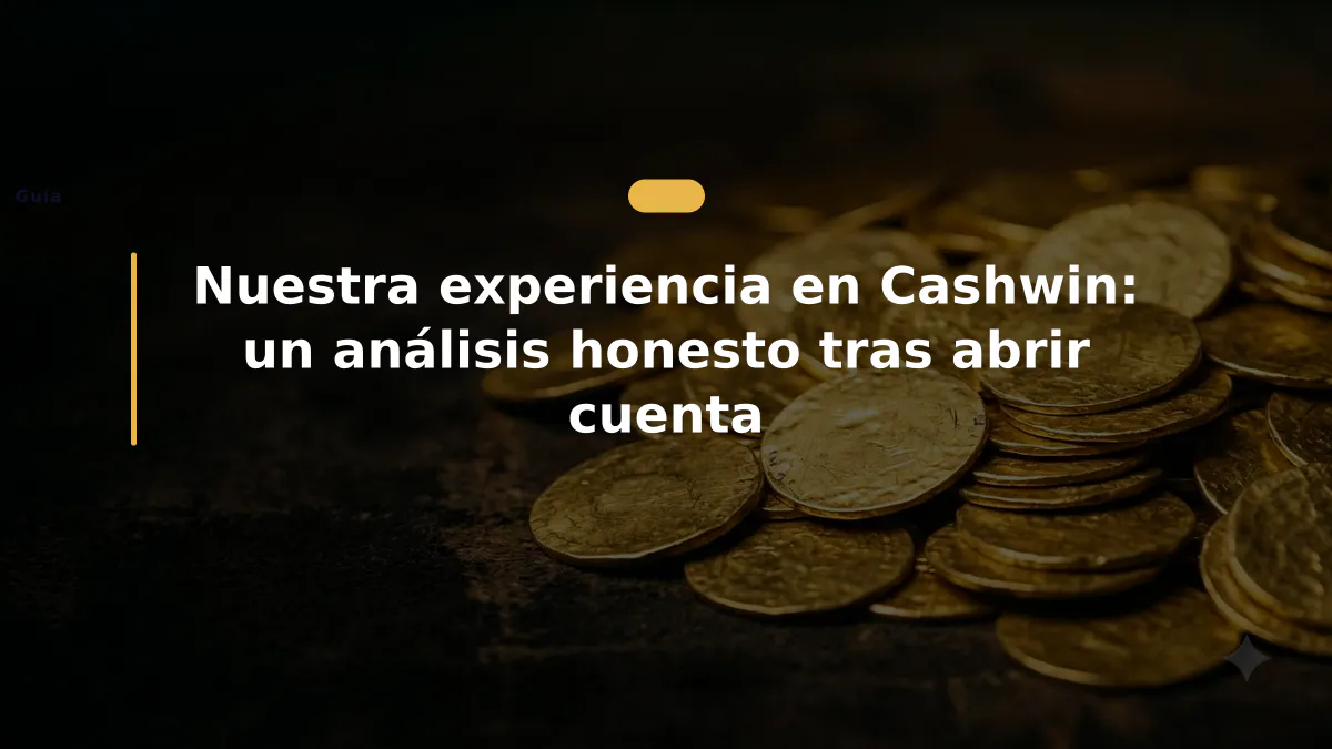 Nuestra experiencia en Cashwin: un análisis honesto tras abrir cuenta