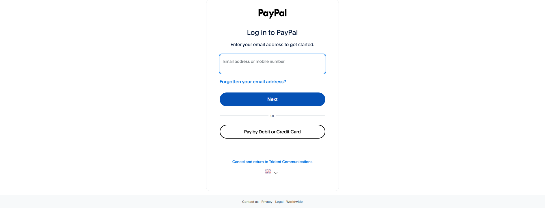 Forensic screenshot of [REDACTED] showing the phishing page layout