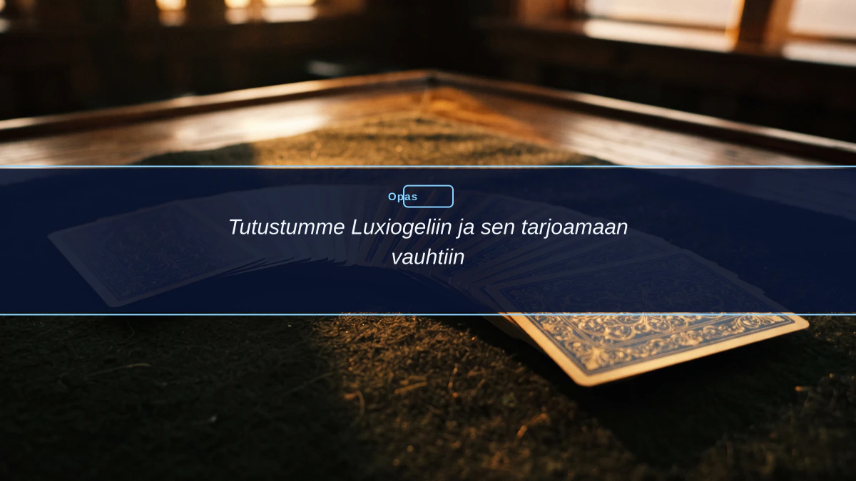Tutustumme Luxiogeliin ja sen tarjoamaan vauhtiin