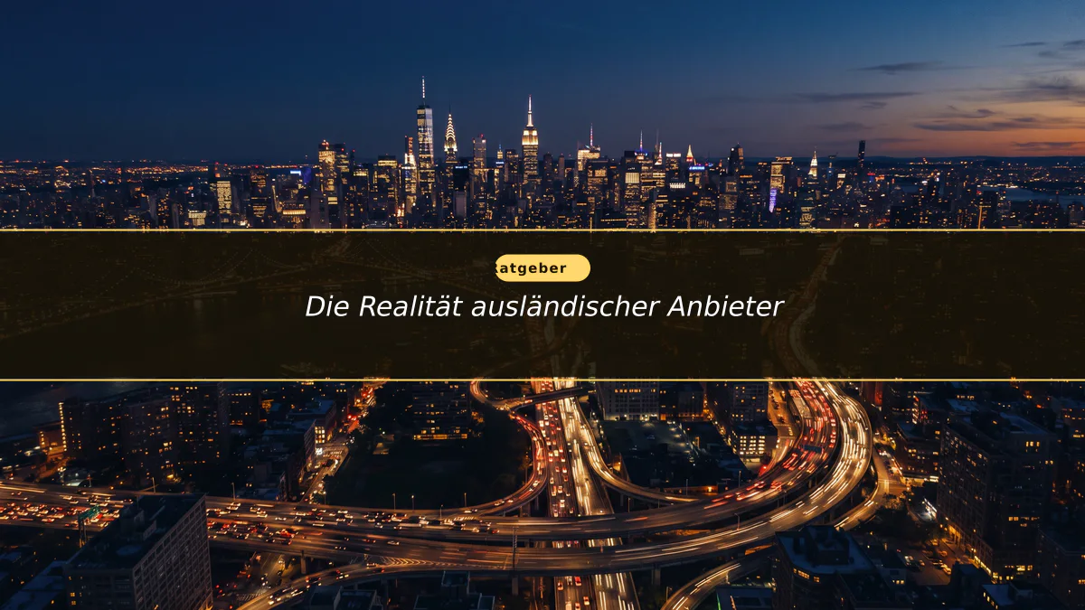 Die Realität ausländischer Anbieter