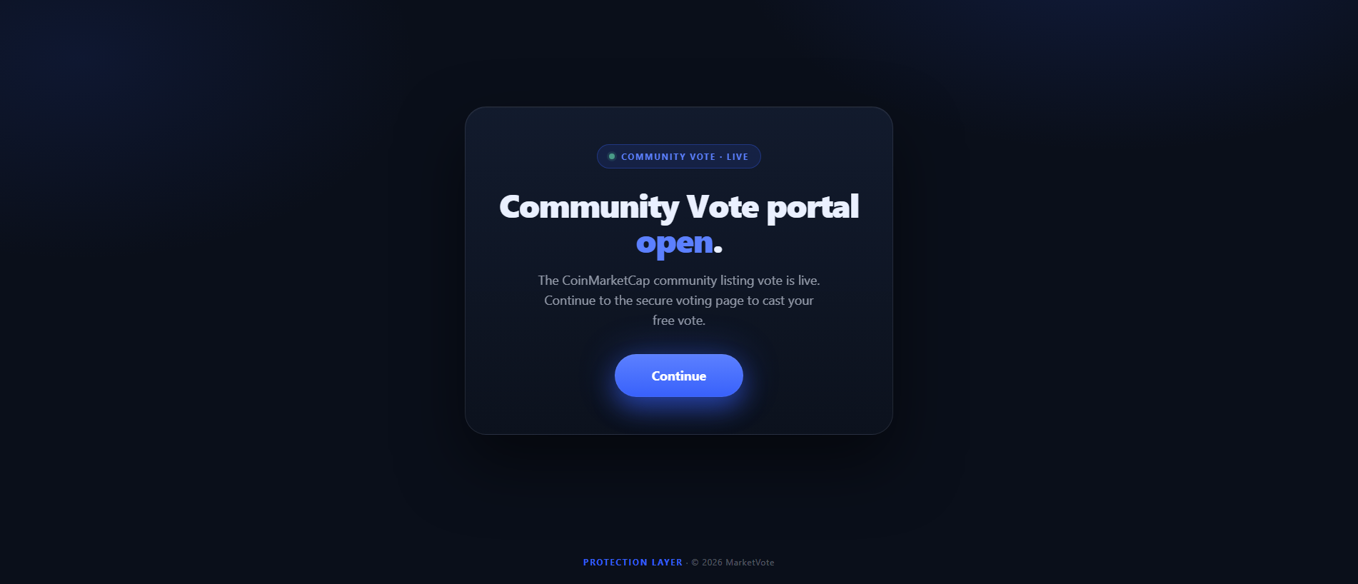 Stored capture of marketvotecoin.com