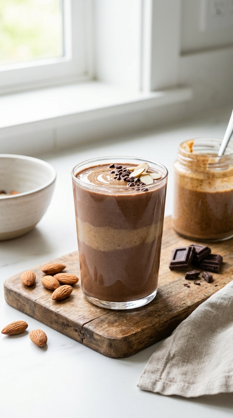 Chocolate Almond Butter Cup — Your New Favorite Of All protein smoothie recipes healthy