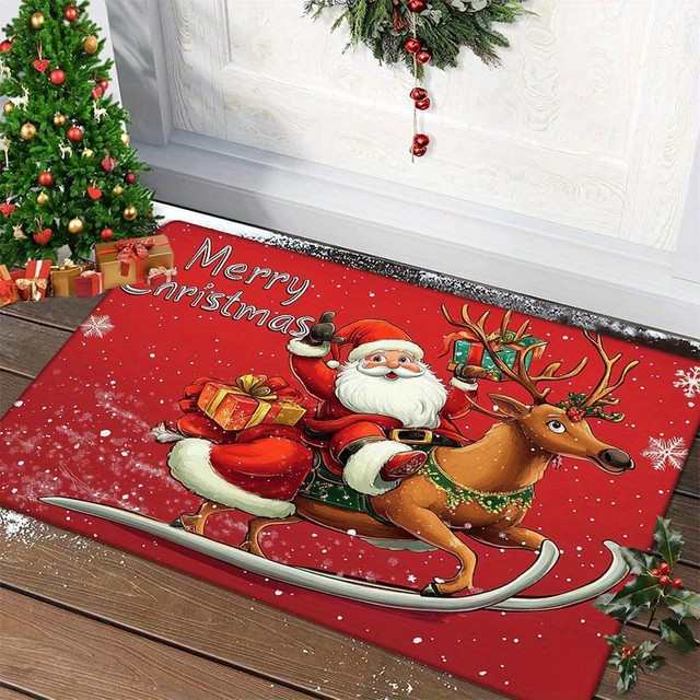 Santa Christmas door mat