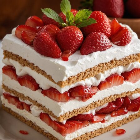 Strawberry Icebox Cake: Easy 3-Step Dessert Recipe