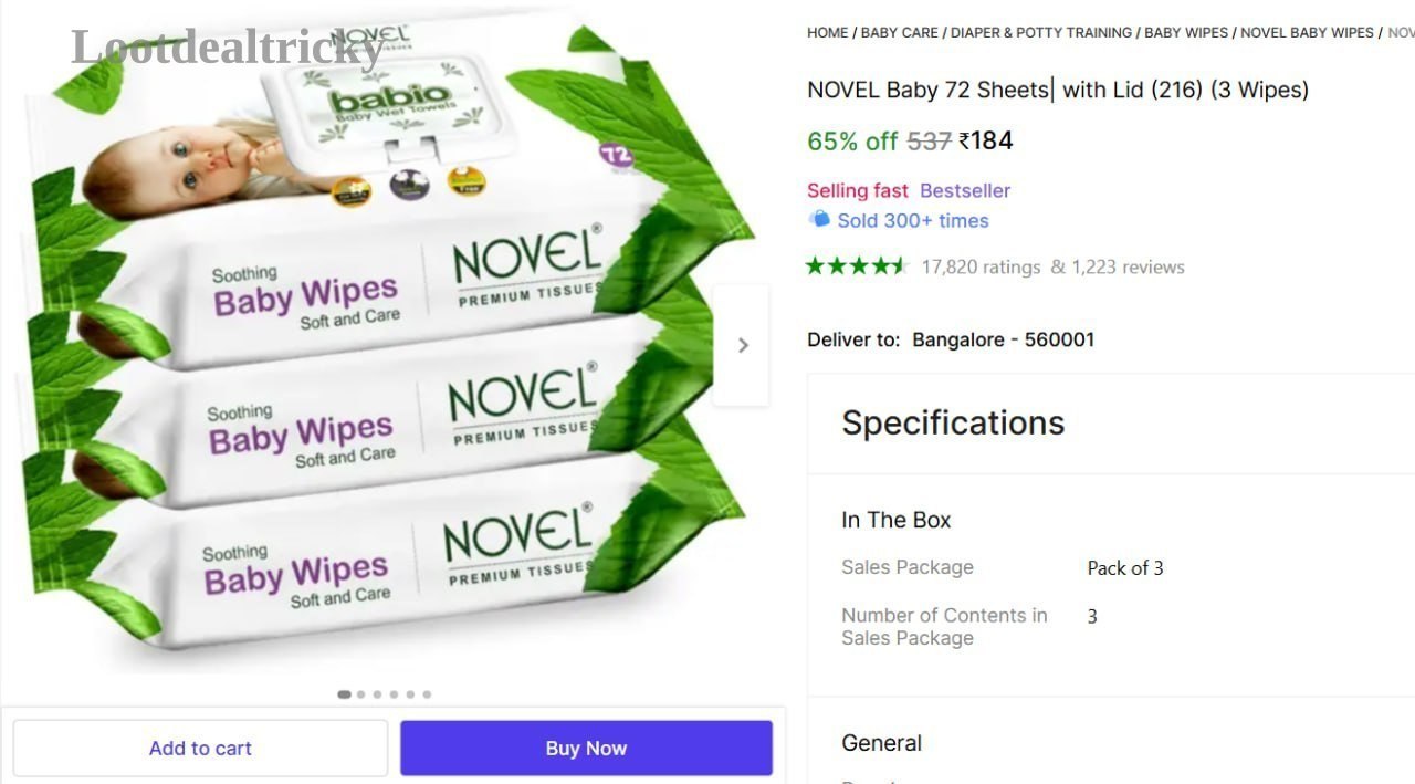 Baby Wipes 72 – Just ₹184 | Best Deal
