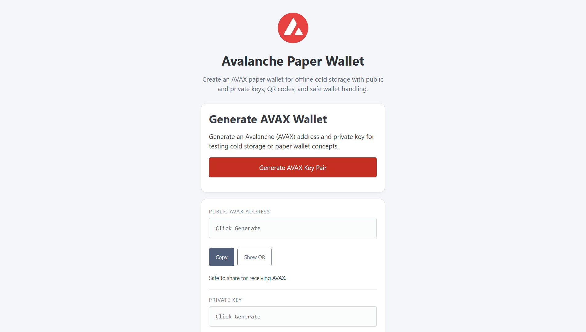 Stored capture of avaxpaperwallet.com