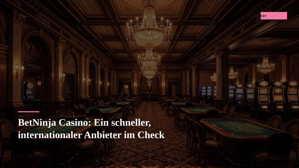 BetNinja Casino: Ein schneller, internationaler Anbieter im Check